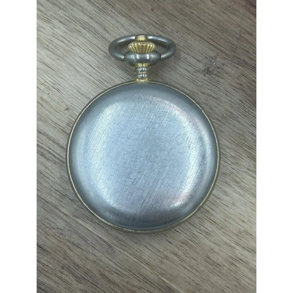 Wrangler Pocket Watch Men Eagle Full Hunter Two Tone Quartz Japan New Battery